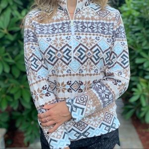 Laura Scott Christmas 3 quarter zip up